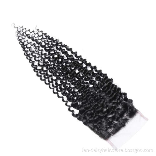 Brazilian afro kinky curly 3 bundles with closure human hair bundles with closure brazilian hair weave bundles with closure